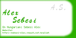 alex sebesi business card